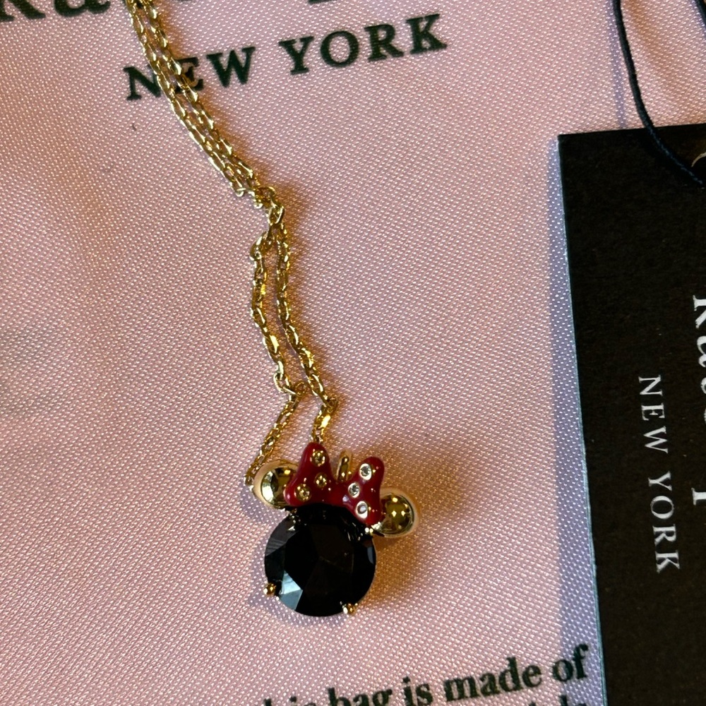 NWT Kate Spade Mini Mouse Rhinestone Necklace - Picture 3 of 7